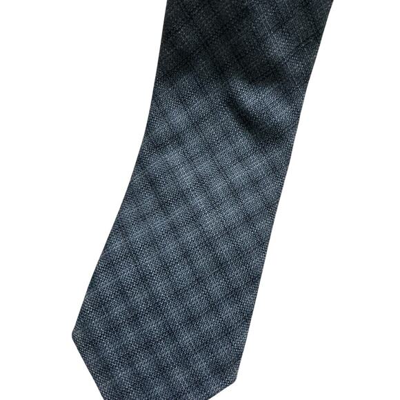 Jacques Elliott Blue Textured Plaid Tie Men’s Necktie 61” Long 3” Wide - Picture 4 of 6